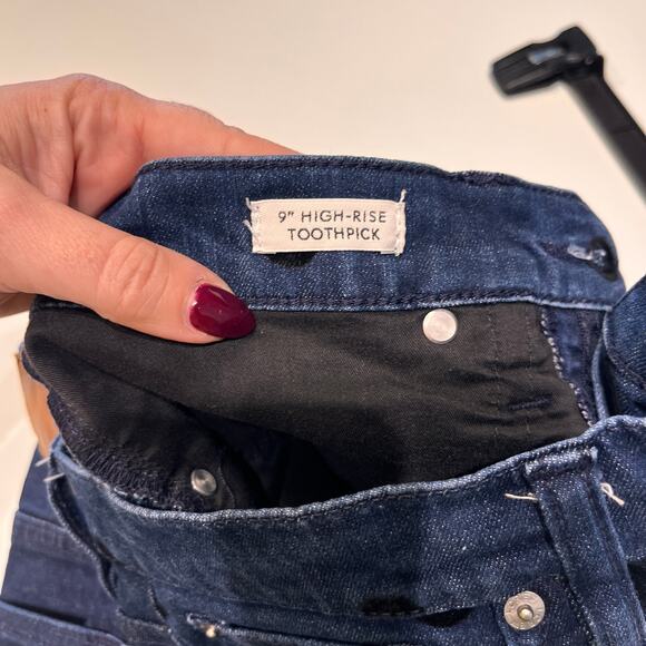 J. Crew Polka Dot 9" High-Rise Toothpick Straight Leg Jeans Size 28 - Picture 6 of 11